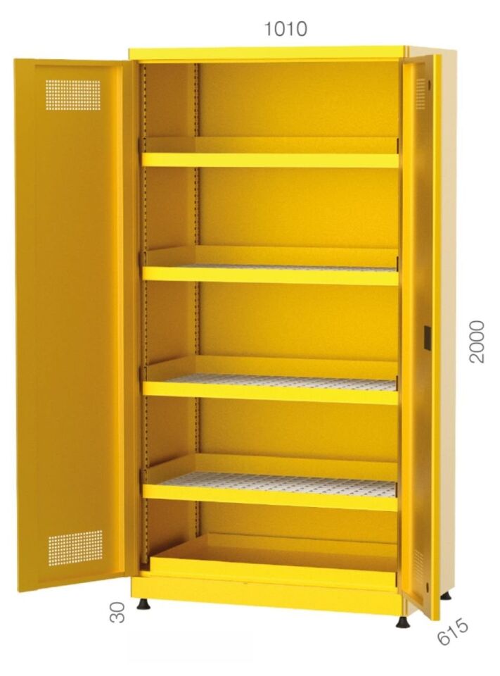GLS Garaj 7470 Kimyasal Malzeme Dolabı 4 Raflı