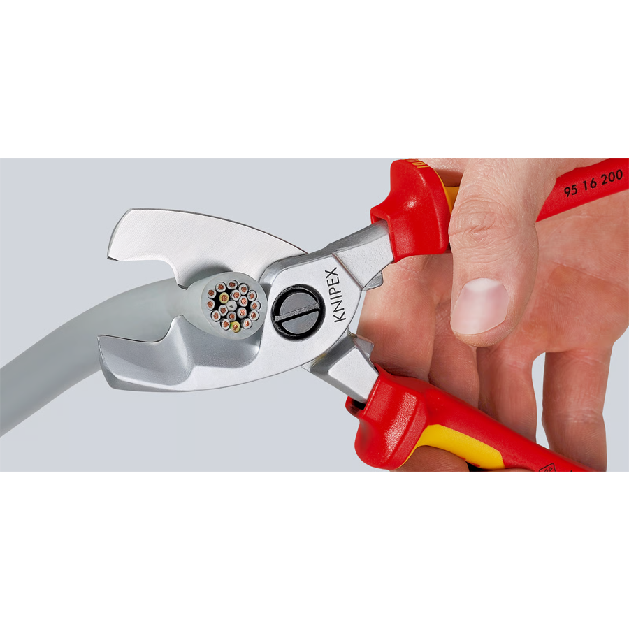 Knipex 9516200 VDE Kablo Makası Çift Kesicili 200 mm