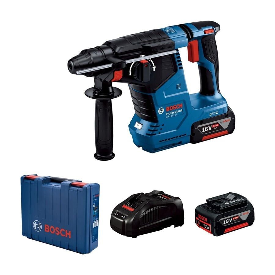 Bosch GBH 187-LI Akülü Kırıcı Delici SDS Plus 18 Volt 5 Ah