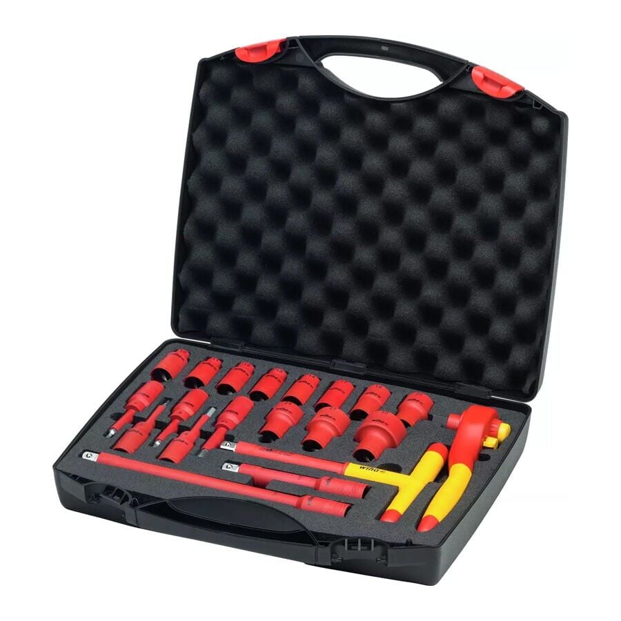 Wiha 43024 VDE Çift Yönlü Lokma Anahtar Seti 1/2'' 20 Parça