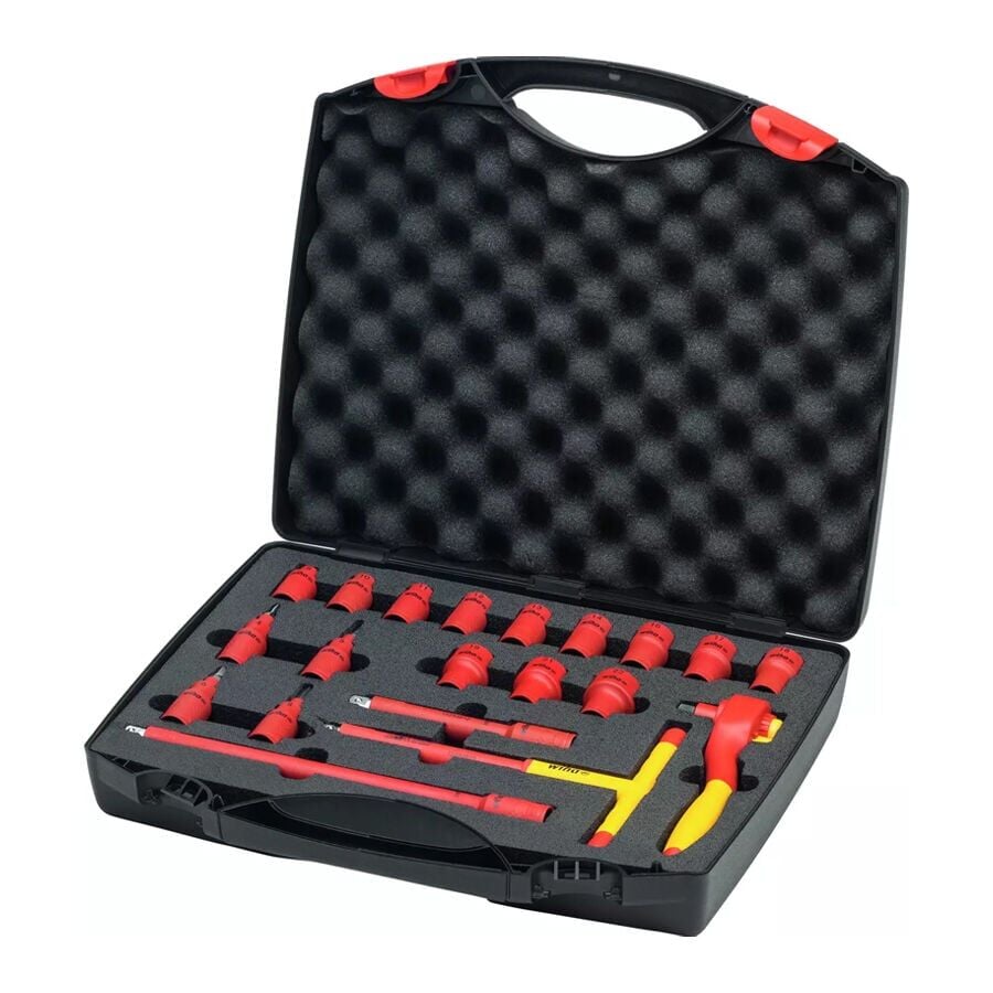 Wiha 43023 VDE Çift Yönlü Lokma Anahtar Seti 3/8'' 20 Parça