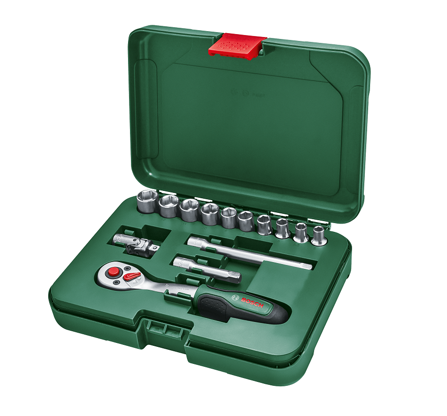 Bosch 1600A02BY0 Cırcırlı Lokma Anahtar Seti 1/4'' 14 Parça
