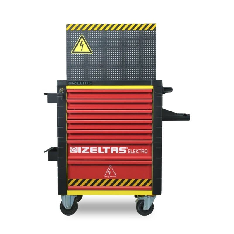 İzeltaş 13000 005548 Elektro Serisi Takım Dolabı 7 Çekmeceli Dolu 93 Parça