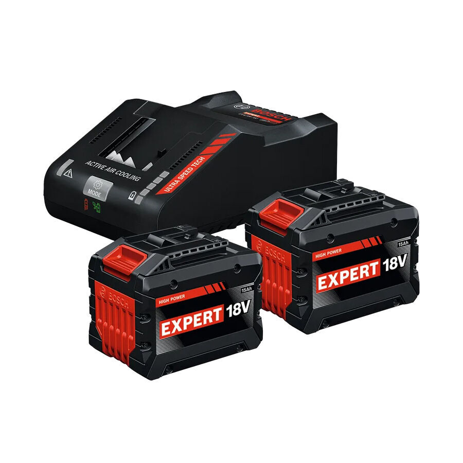 Bosch Expert Akü Şarj Cihazı ve Akü Seti 15.0 Ah 18V