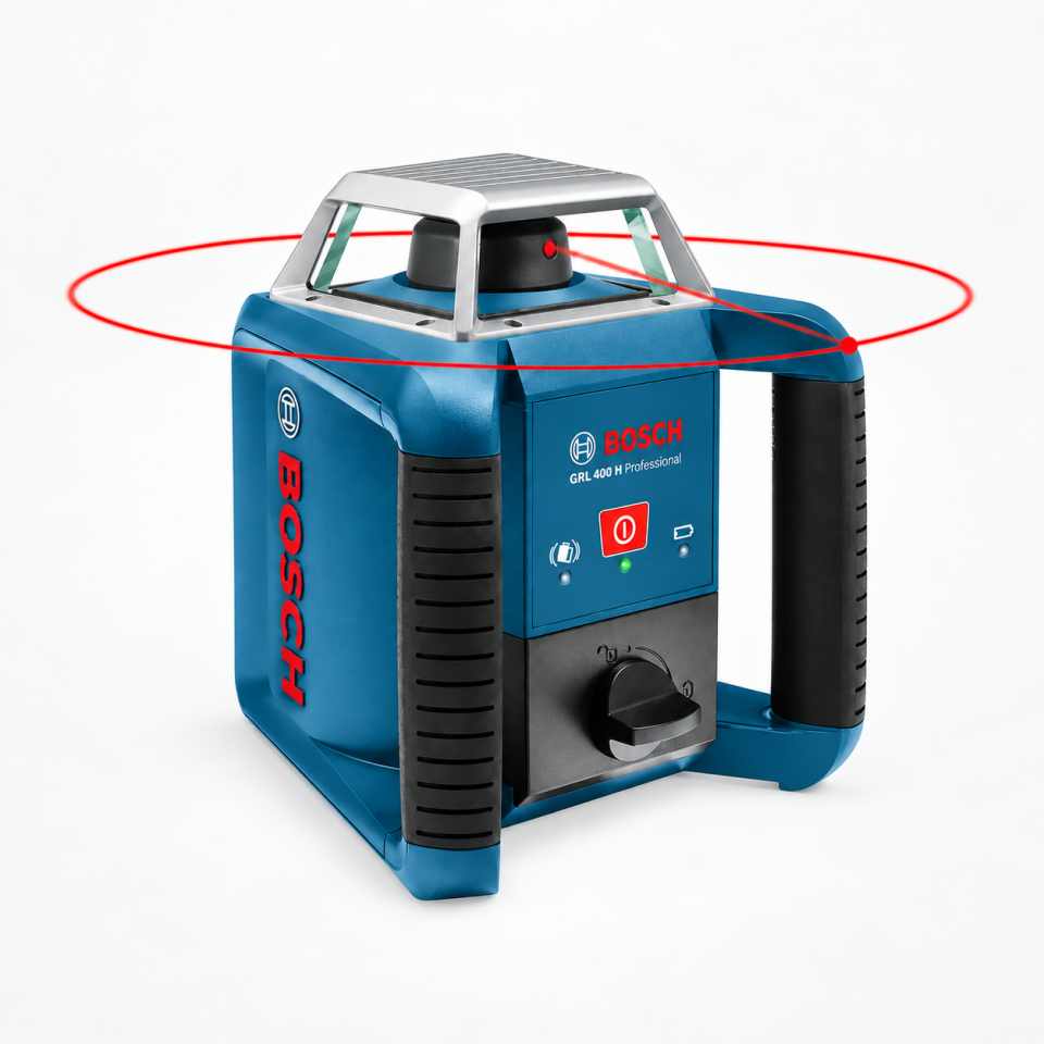 Bosch GRL 300 HV + LR 1 Rotasyon Lazeri Şarj Edilebilir Pilli L-BOXX Set