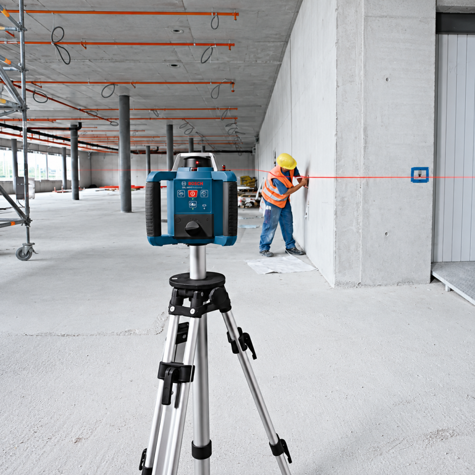 Bosch GRL 300 HV + LR 1 Rotasyon Lazeri Şarj Edilebilir Pilli L-BOXX Set