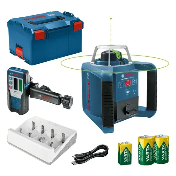 Bosch GRL 300 HVG + LR 1G Rotasyon Lazeri Şarj Edilebilir Pilli L-BOXX Set