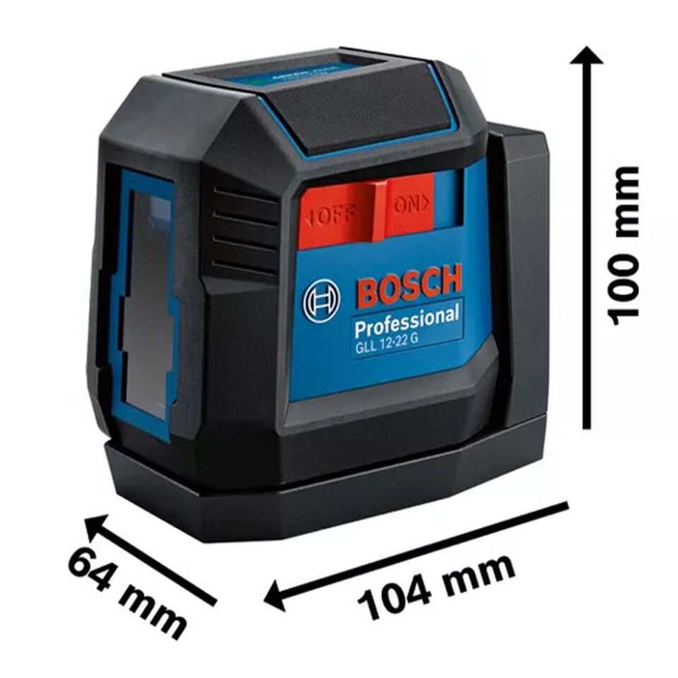 Bosch GLL 12-22 G Yeşil Işık Çapraz Çizgi Hizalama Lazeri