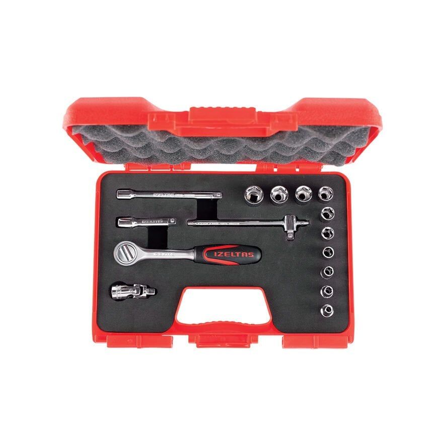 İzeltaş 1107006015 Karbüratör Lokma Anahtar Takımı 1/4'' 15 Parça