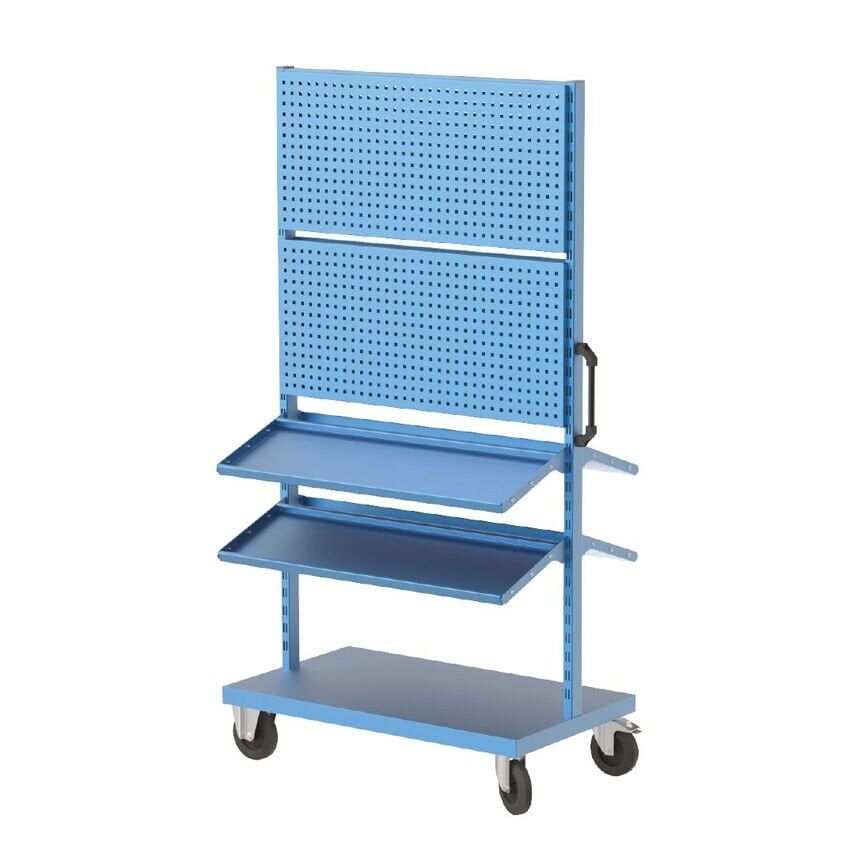 GLS Garaj 4530 Çift Yönlü Askı Panolu Malzeme Raflı Hareketli Stand