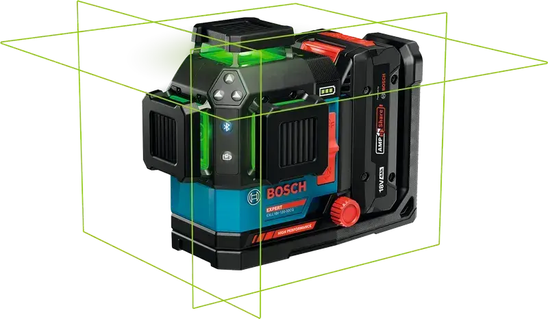 Bosch Expert EXLL18V-120-33 CG Çapraz Çizgi Hizalama Lazeri Akülü 18 V