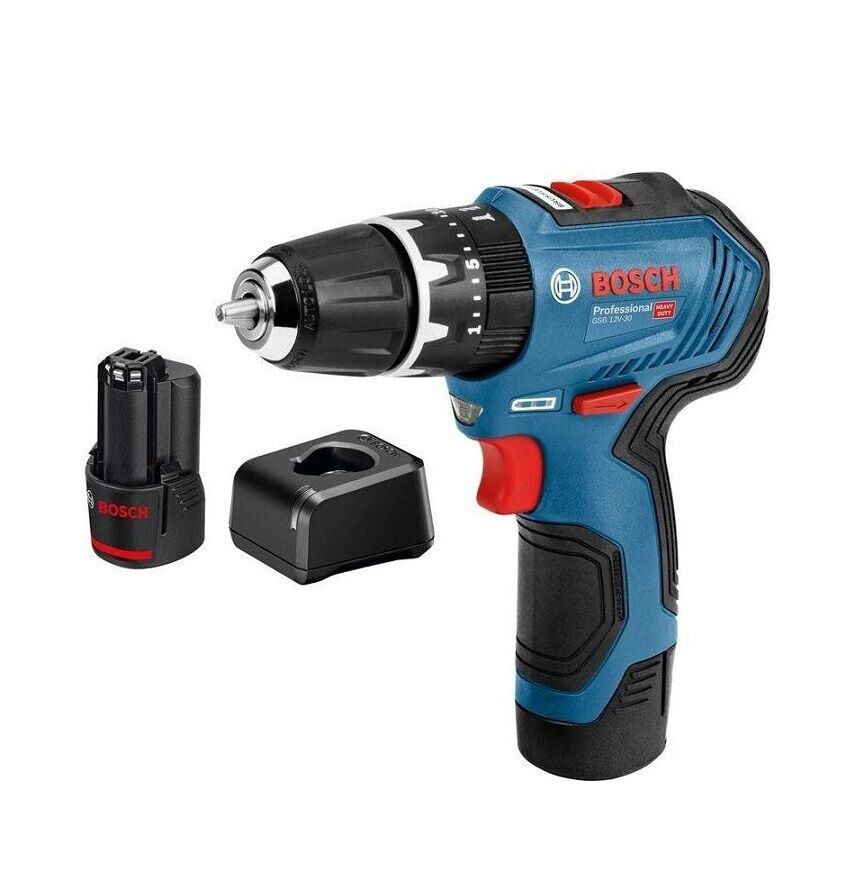 Bosch GSB 12V-30 Akülü Darbeli Delme Vidalama Makinesi 12 Volt 2 Ah