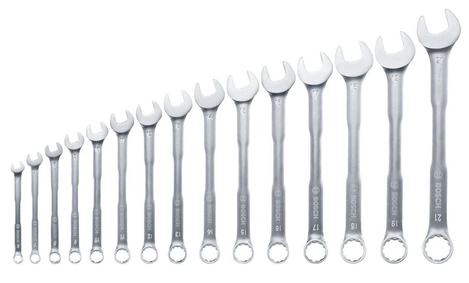 Bosch 1600A02Z9E Açık Uçlu Kombine Anahtar Seti 15 Parça