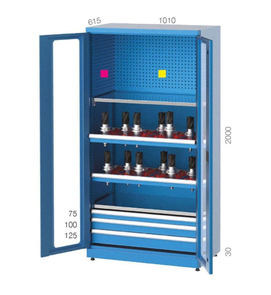 GLS Garaj 2140 CNC Malzeme Dolabı 3 Çekmeceli
