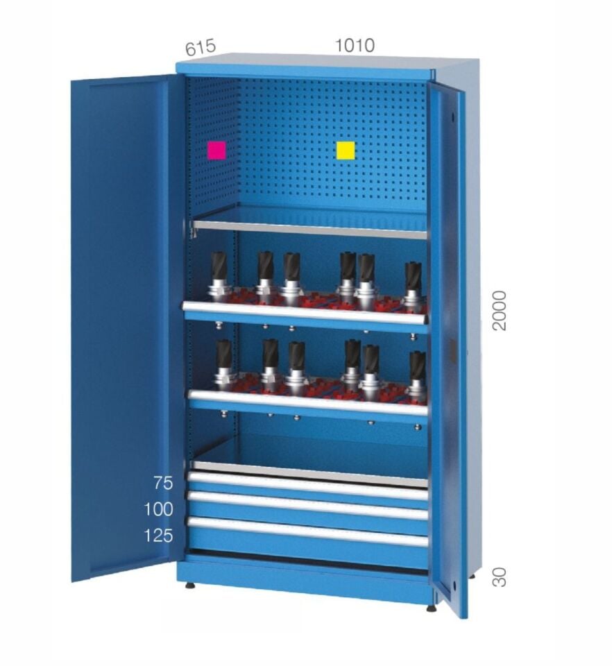 GLS Garaj 2160 CNC Malzeme Dolabı 3 Çekmeceli