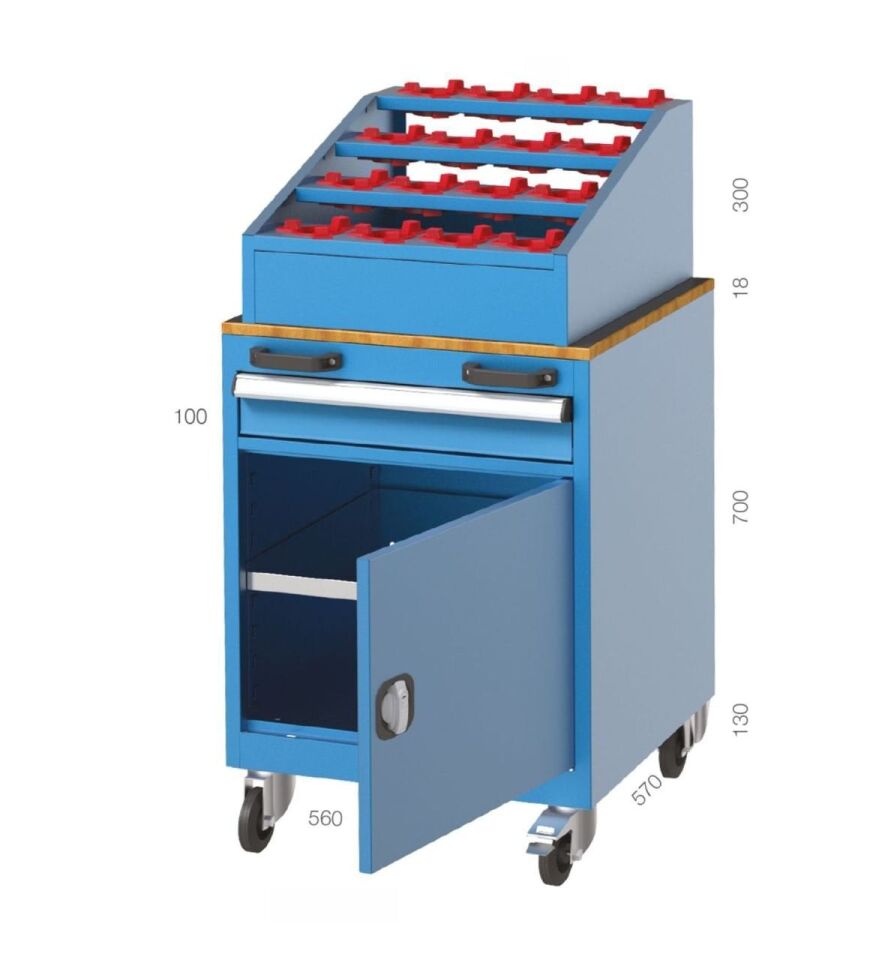 GLS Garaj 2730 CNC Takım Dolabı Sehpalı ve Çekmeceli