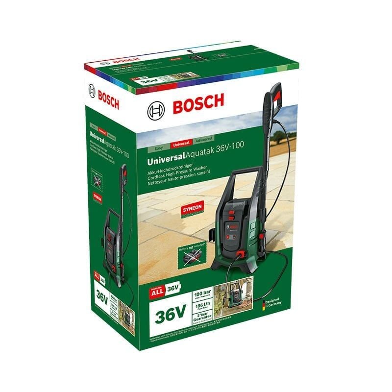 Bosch UniversalAquatak 36V-100 Akülü Yüksek Basınçlı Yıkama Makinesi 100 Bar