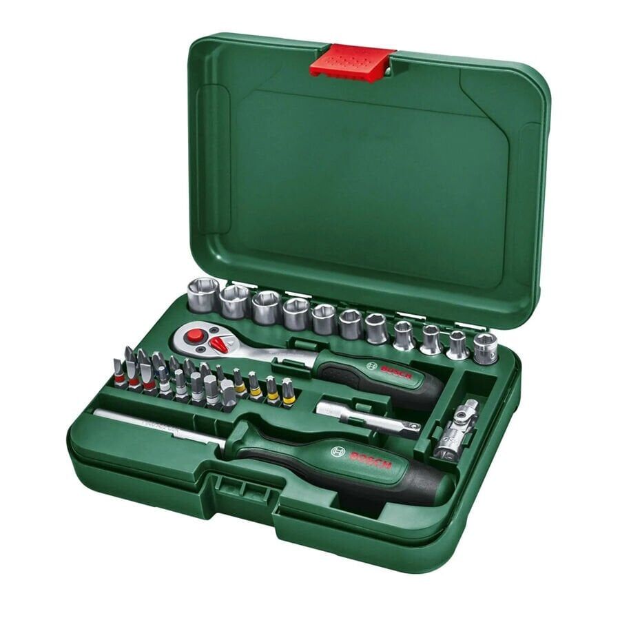 Bosch 1600A02BY1 Cırcırlı Lokma ve Bits Uç Takımı 34 Parça 1/4''