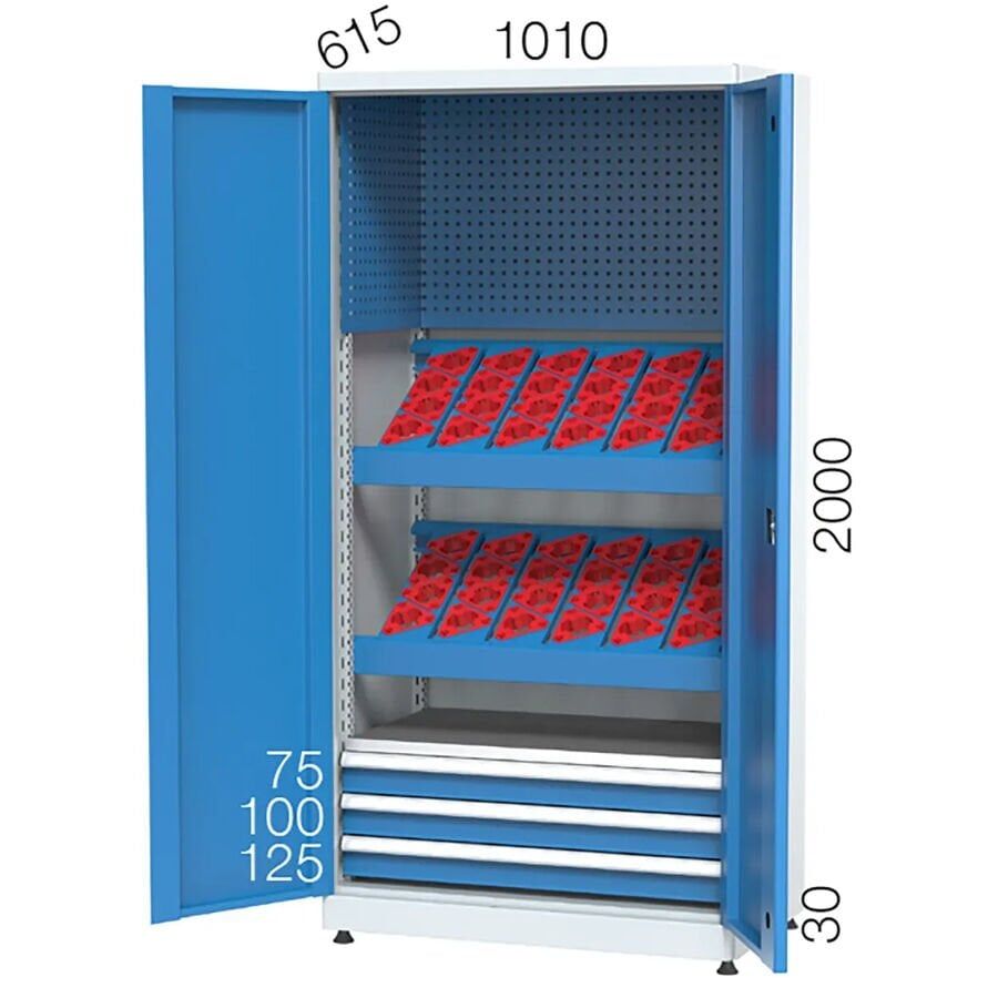 GLS Garaj 2120 CNC Takım Dolabı Takım Asma Panolu Çekmeceli