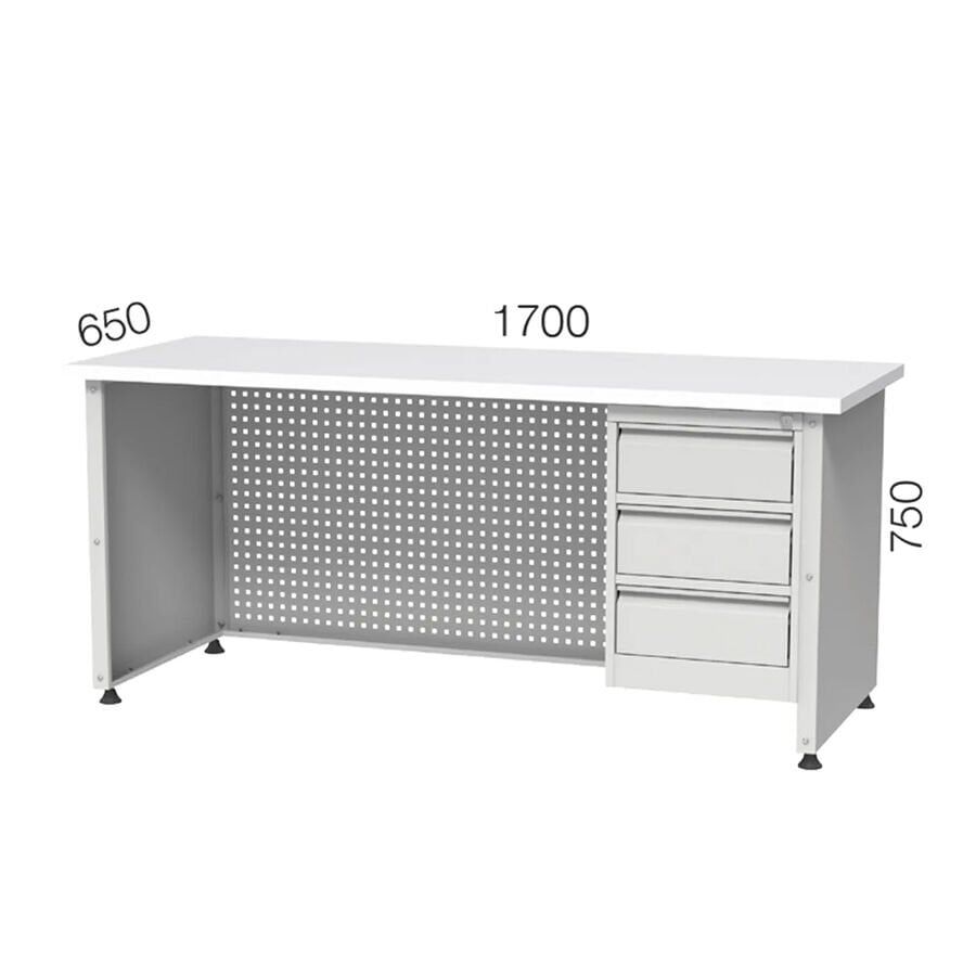 GLS Garaj 3109 Şef Masası 3 Çekmeceli