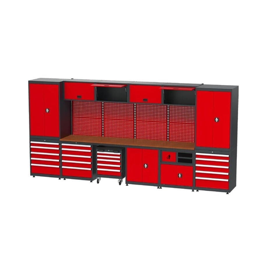 GLS Garaj 8970 Çalışma Tezgahı Malzeme Dolaplı Takım Arabalı