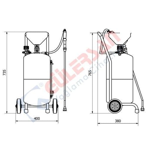 Tarus 9120 Sıvı Püskürtme Pompası 24 Lt