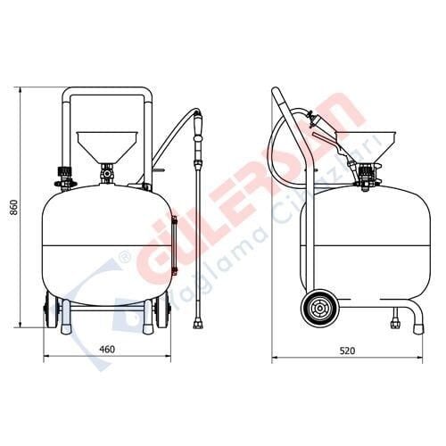 Tarus 9160 Sıvı Püskürtme Pompası 60 Lt