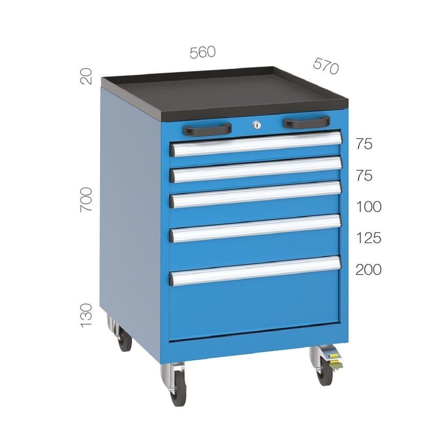 GLS Garaj 5070 Takım Arabası 5 Çekmeceli