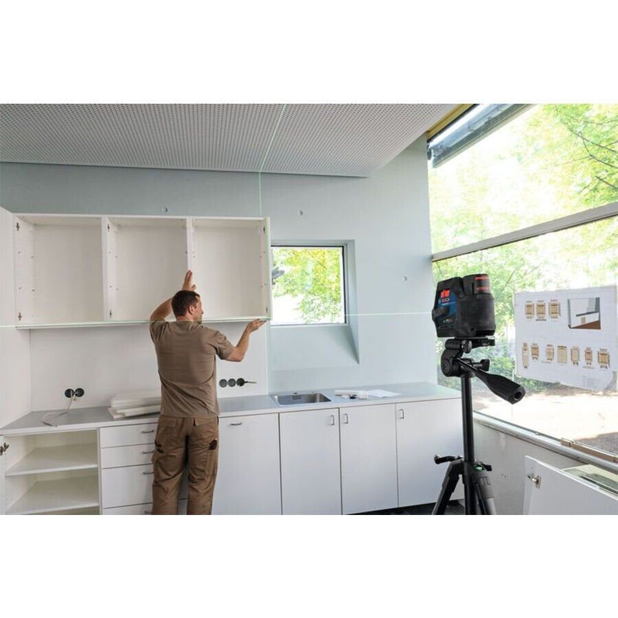 Bosch GCL 12V-50-22 CG + BT150 Çapraz Çizgi Hizalama Lazeri