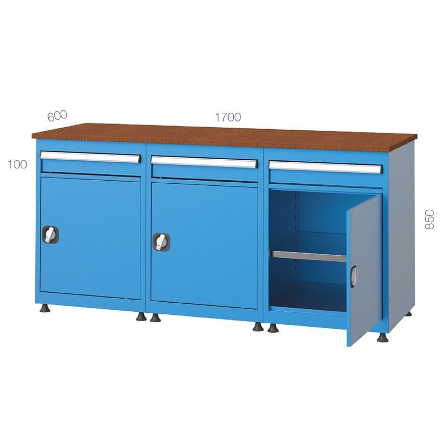 GLS Garaj 3540 Çalışma Tezgahı 3 Çekmeceli