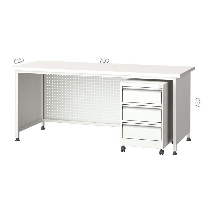 GLS Garaj 3105 Metal 3 Çekmeceli Kesonlu Şef Masası